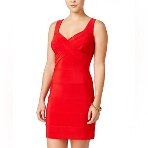 Emerald Sundae Red Banded Bodycon Dress Size Medium